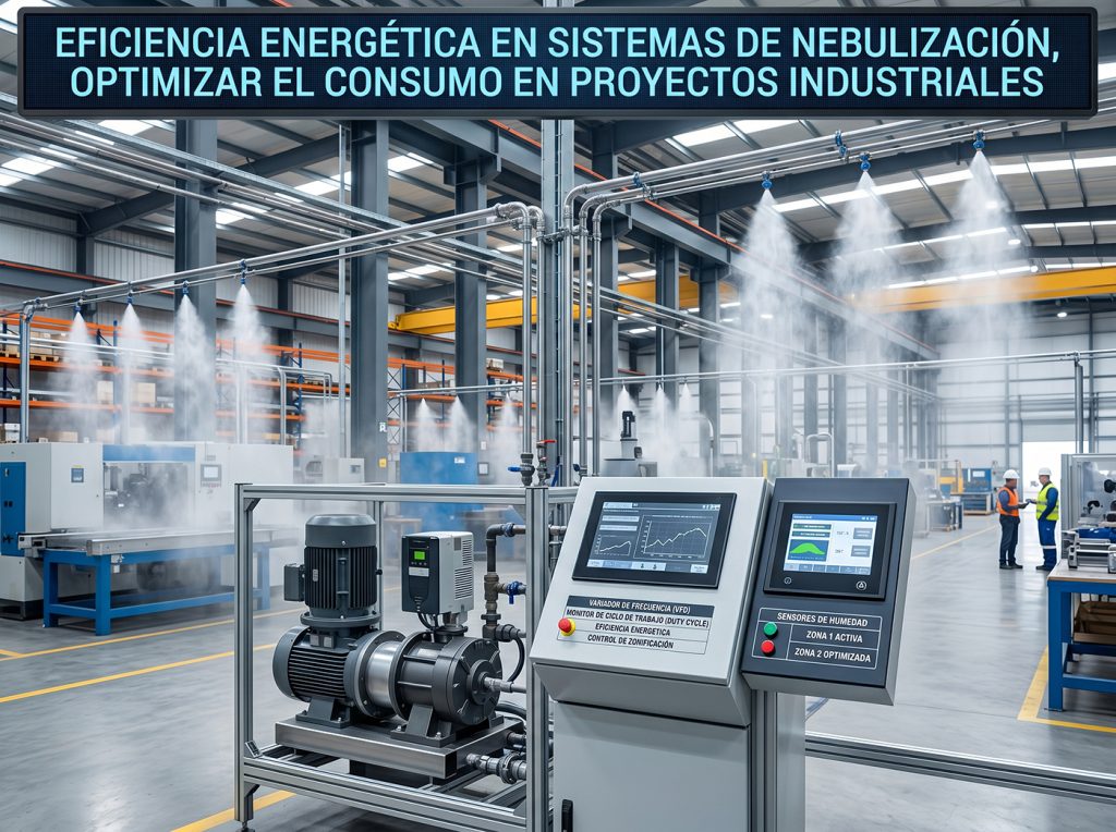 Eficiencia Energética en Sistemas de Nebulización: Cómo Optimizar el Consumo en Proyectos Industriales