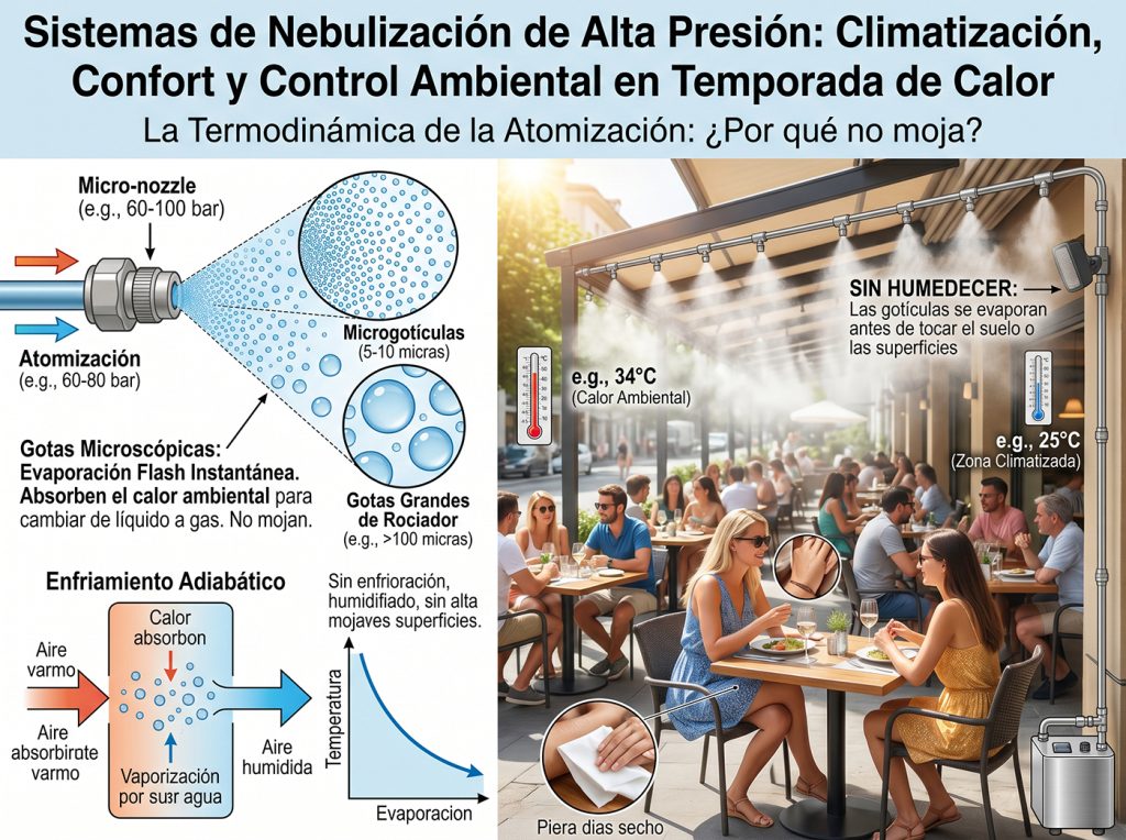 Sistemas de Nebulización de Alta Presión: Climatización, Confort y Control Ambiental en Temporada de Calor