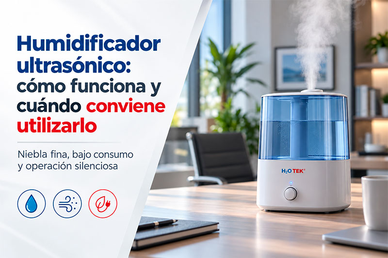 Humidificador ultrasónico: cómo funciona y cuándo conviene utilizarlo
