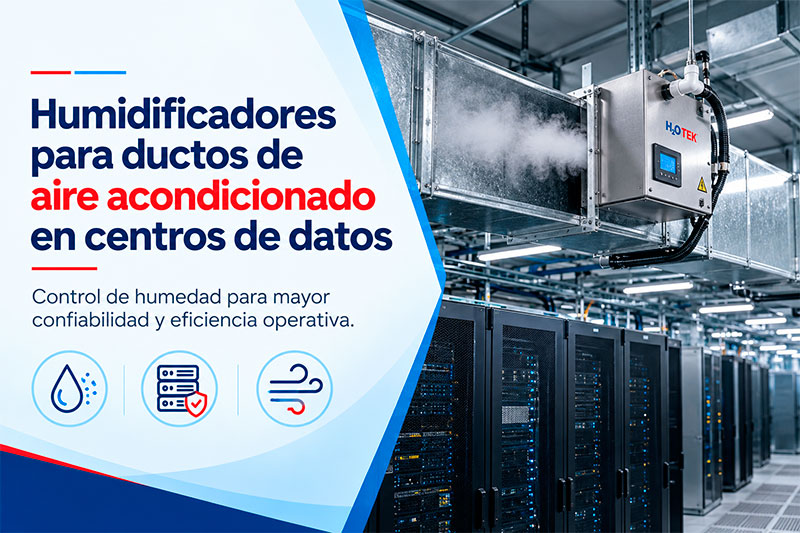 Humidificadores para ductos de aire acondicionado en centros de datos